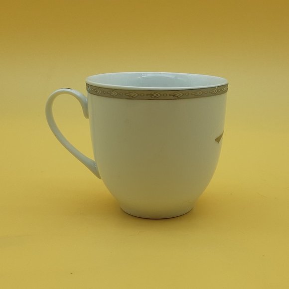 White and Silver Tea Cup and Saucer by RK - Picture 4 of 11